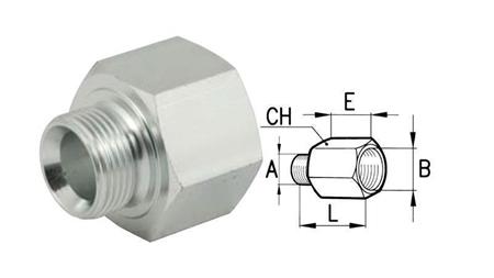 ADAPTATOR HIDRAULIC BĂRBAT-BĂRBAT 1/4
