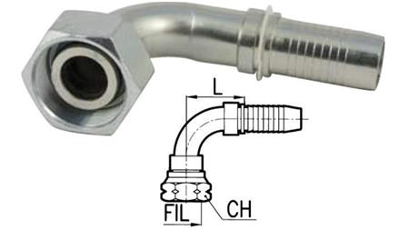 CONEXIÓN HIDRÁULICA DKOL 15 L CODO FEMENINO 90 DN10-M22X1.5