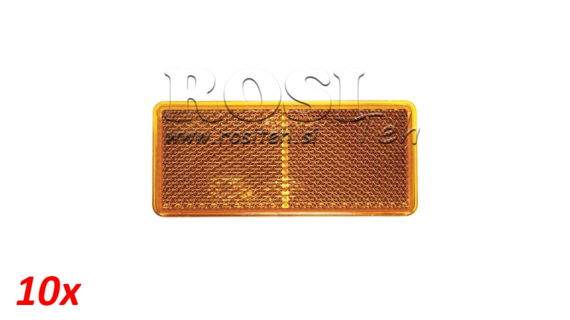 RIFLETTORI RETTANGOLARI ARANCIONI 105X48 (10PCS)