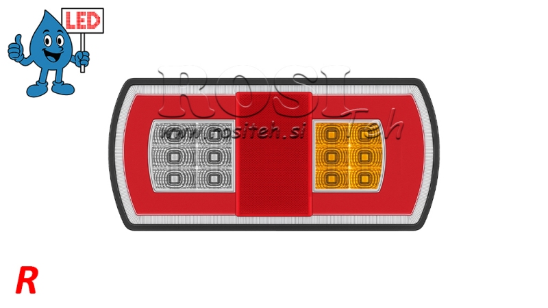 FARO POSTERIORE A LED COMBINATO 12/24V DESTRO