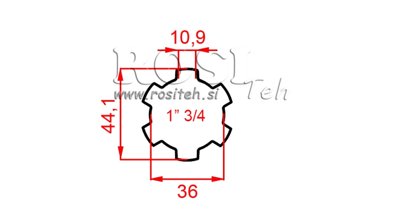 KARDANSKA UTORNA GRED 1-3/4 (1000 mm)