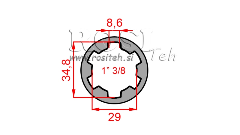 KARDANADAPTER HYLSE 1-3/8 (60 mm)