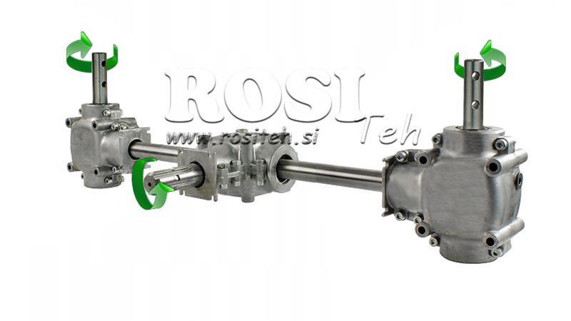 SADA REDUKTOROV 1:1.35 (22HP-16kW) PRE TROJITÉ PREVODOVKY L:770