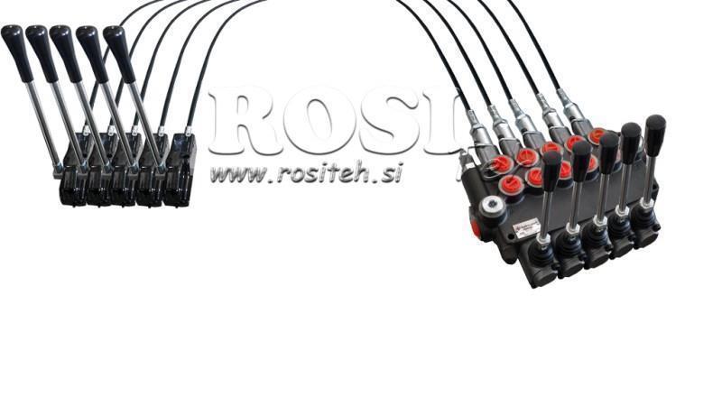 JOYSTICK DVOJITÝ PÁKOVÝ 1.5 m HYDRAULICKÝ VENTIL 5xP80 litrov.