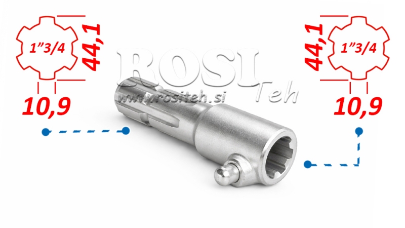 KARDÁN (TLT) ADAPTER BISZTOSITÓVAL 1”3/4 1”3/4