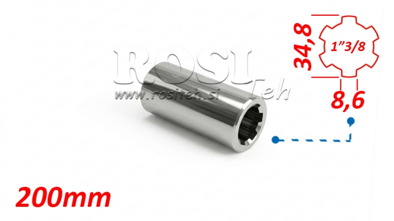 ATTACCAMENTO CARDANICO BOCCOLA 1”3/8 L=200