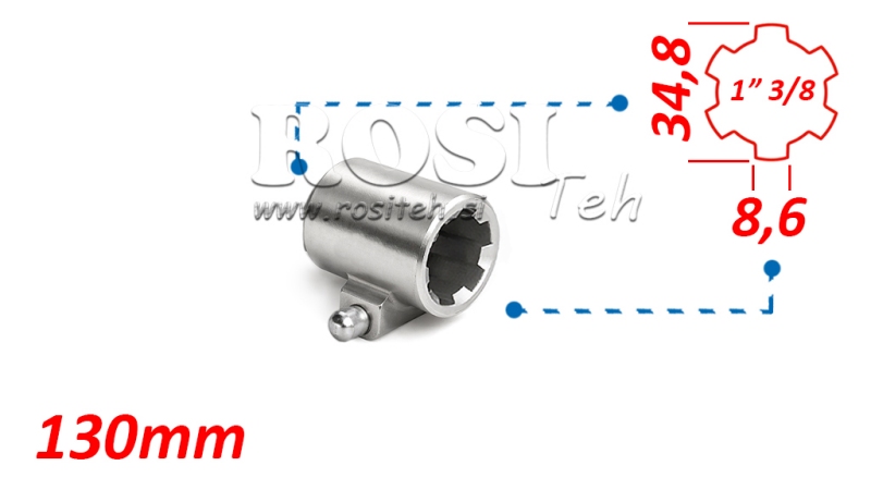 KARDANO ADAPTERIS SU KAIŠČIU 1-3/8 (130 mm)
