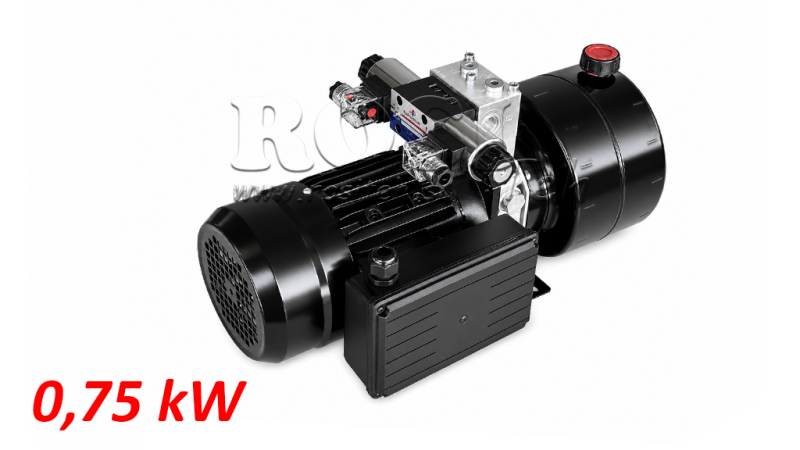 MINI ΥΔΡΑΥΛΙΚΗ ΜΟΝΑΔΑ ΙΣΧΥΟΣ 230V AC (0.75 kW) - 3.7 cc - 5.2 lit/min - δεξαμενή 4 lit