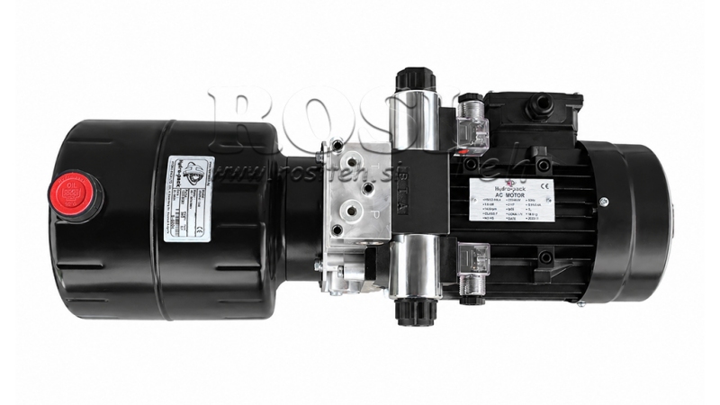 MINI UNIDAD DE POTENCIA HIDRÁULICA 380V AC (1.5 kW) - 5.8 cc - 8.2 lit/min - tanque 6 lit