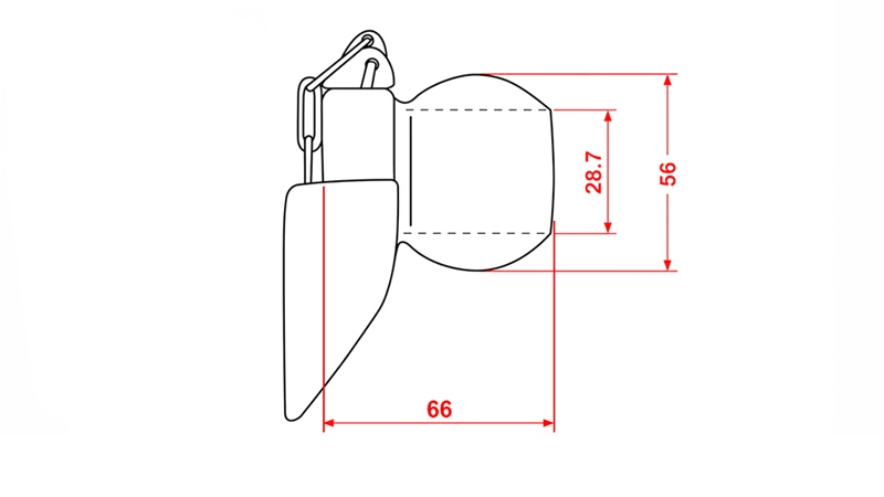 GUĽA AUTOMATICKÉHO ZÁVESU KAT.2 - 28,4mm