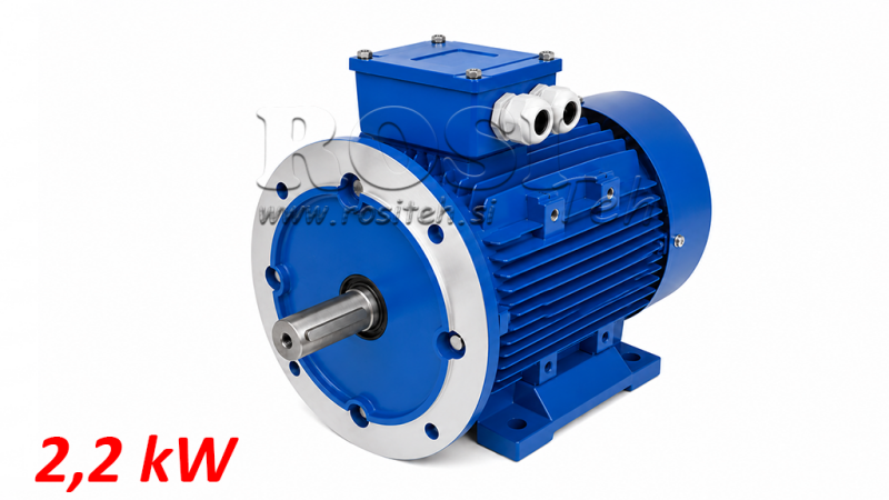 2.2KW-ELEKTRISK MOTOR MS100L1-4_1420RPM 3FAS FÖTTER+FLANGE-B3B5