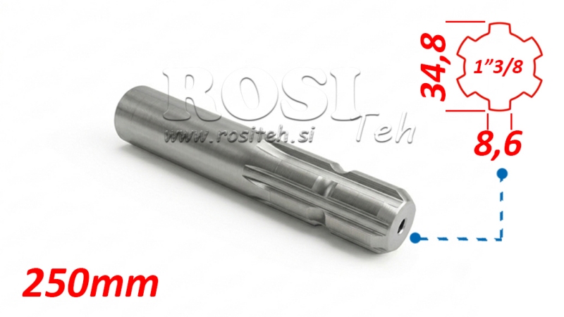 KARDANOVÝ ADAPTÉR 1-3/8 STANDARD (250 mm)