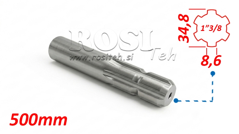 ATTACCAMENTO CARDANICO 13/8 L=500