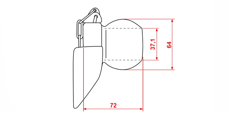GUĽA AUTOMATICKÉHO ZÁVESU KAT.3 - 37,1mm