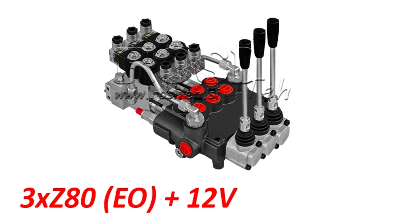 HYDRAULICKÝ VENTIL 3xZ80 - EO+12V