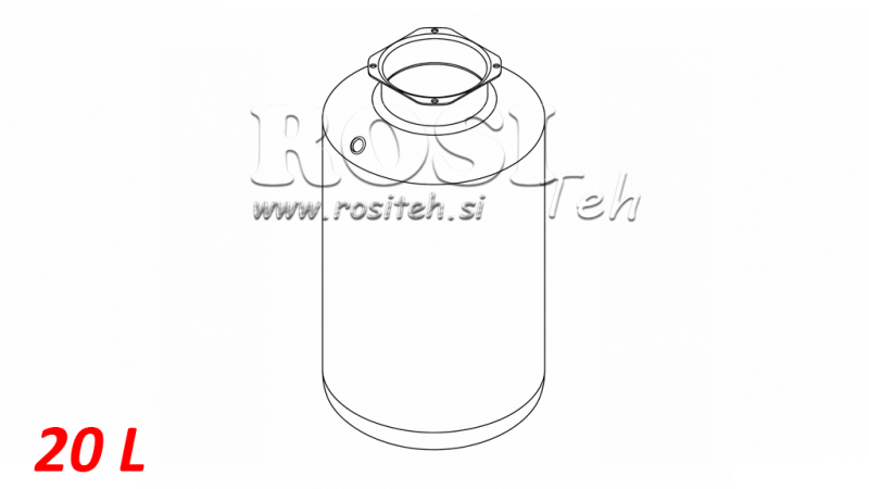 METALLTANK RULL PP 20 LITER HORIZONTAL-VERTIKAL
