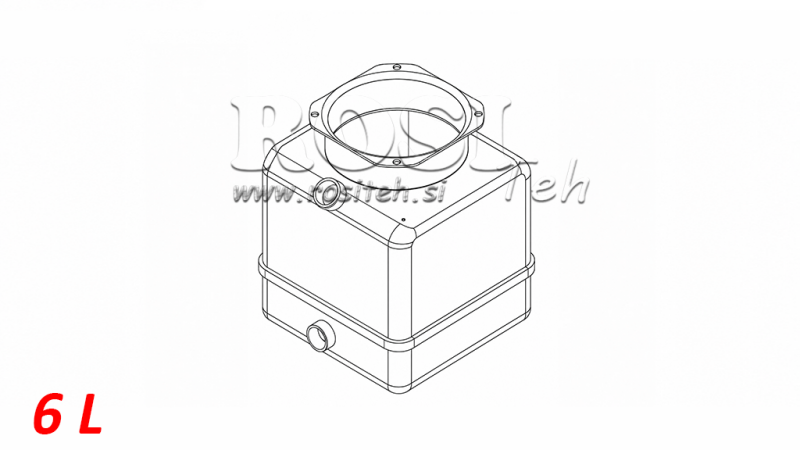 PVC ROLL RESERVOIR PP 6 LITRE HORIZONTAL-VERTICAL