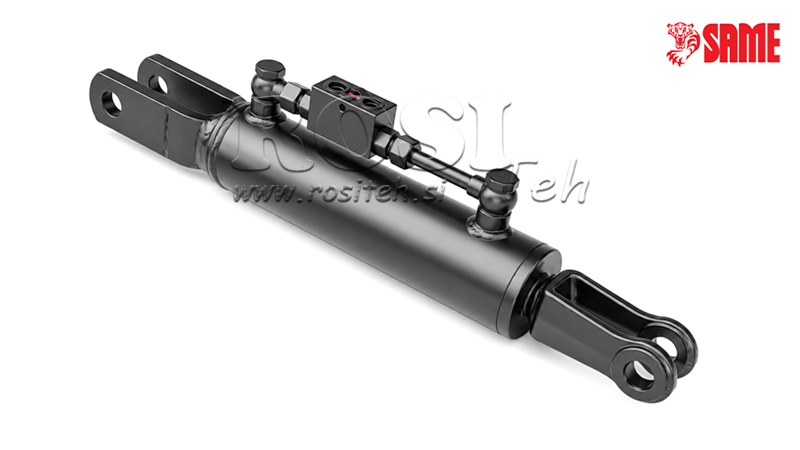 HYDRAULICKÝ STABILIZÁTOR NA DOLNÚ TYČ RIADENIA - SAME 70/35min.500 tip (1) fi 24,5/24,5