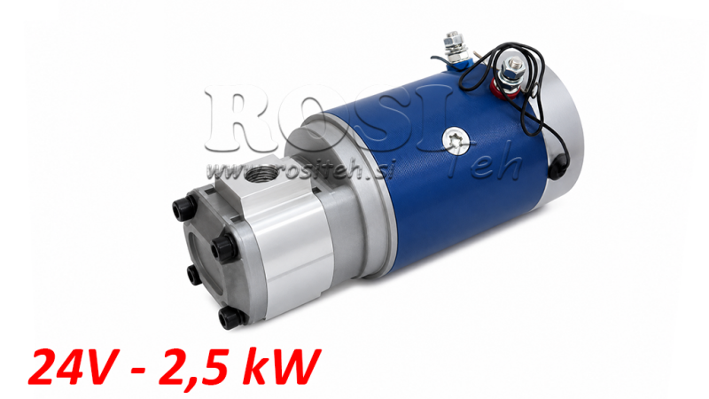 HYDRAULICKÁ ČASŤ ČERPADLA GR.1 + ELEKTRICKÝ MOTOR 24V 2,5kW = 2,5cc - 6,6lit