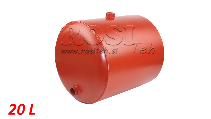 NÁDRŽ KOVOVÝ 20 LITER OKRÚHLY FI 300mm - VÝŠKA 330mm