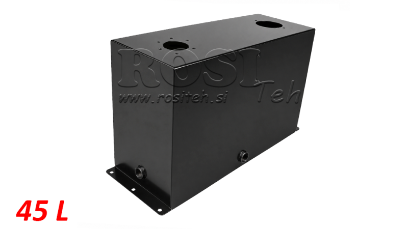 NÁDRŽ KOVOVÝ 45 LITER KOCKA 400x255x600mm PRÍPRAVA PRE SPÄTNÝ FILTER