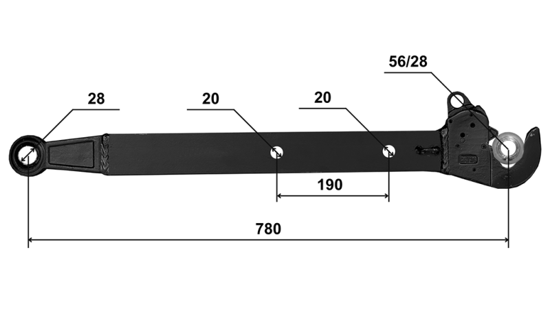 RAMENA PRE TROJBODOVÝ ZÁVES CBM 70x20 mm - 780mm DO 75KM