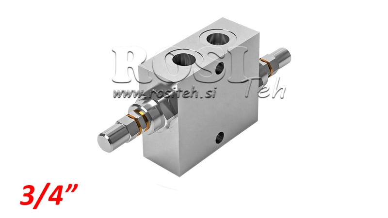 HYDRAULINEN PAINEEN SÄÄDIN KAKSOIS VAU 3/4 10-180 BAR