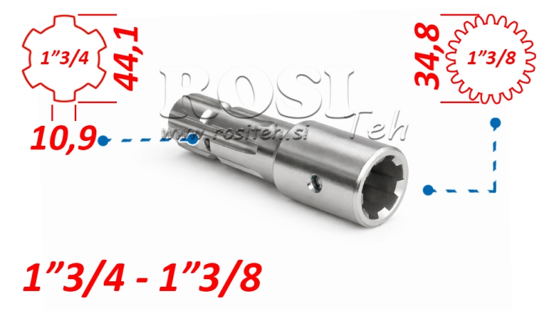 P.T.O. ADAPTER 1'' 3/4 - 21 TEETH