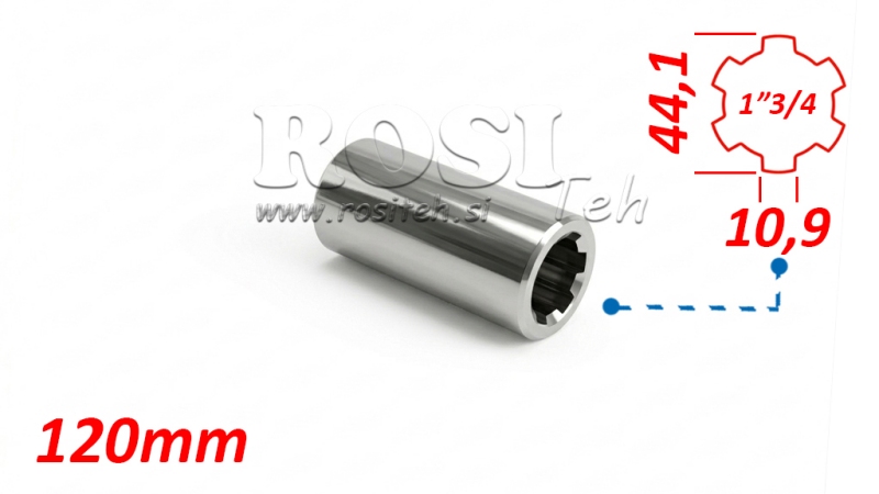 HRIADEĽ DRÁŽKOVANÁ PUZDRO 1 3/4 L=120