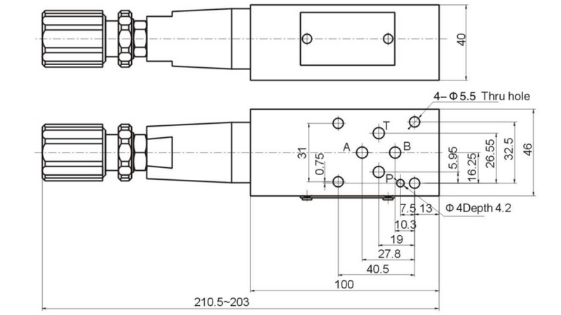 VEILIGHEIDSKLEP CETOP 3 (A) 15-315 BAR
