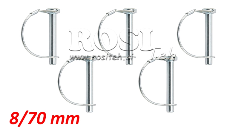KLAPPSTECKERKOMPLET HALBKREIS FI 8/70 mm (5 Stück)