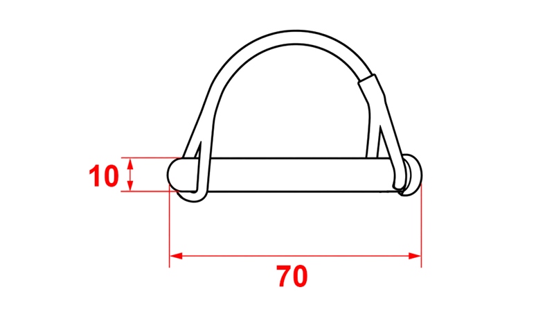 KLAPPSTECKERKOMPLET HALBKREIS FI 10/70 mm (5 Stück)