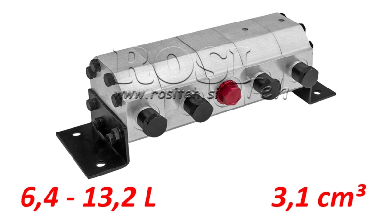 ХИДРАВЛИЧЕН ЗЪБЕН РАЗДЕЛИТЕЛ НА ПОТОК 4/1 (6.4-13.2ЛИТ - МАКС.240БАР) 3.1CC/СЕГ