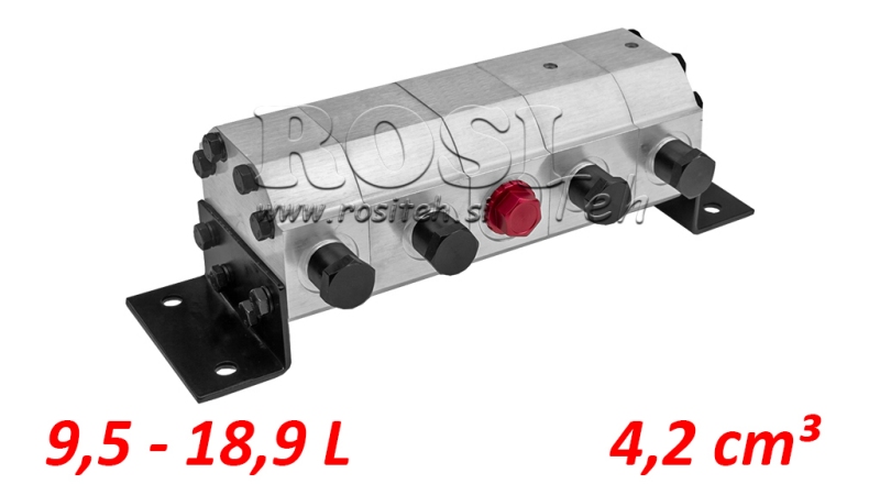 DIVISOR DE FLUJO HIDRÁULICO DE ENGRANAJE 4/1 (9.5-18.9LIT - MÁX.240BAR) 4.2CC/SEG
