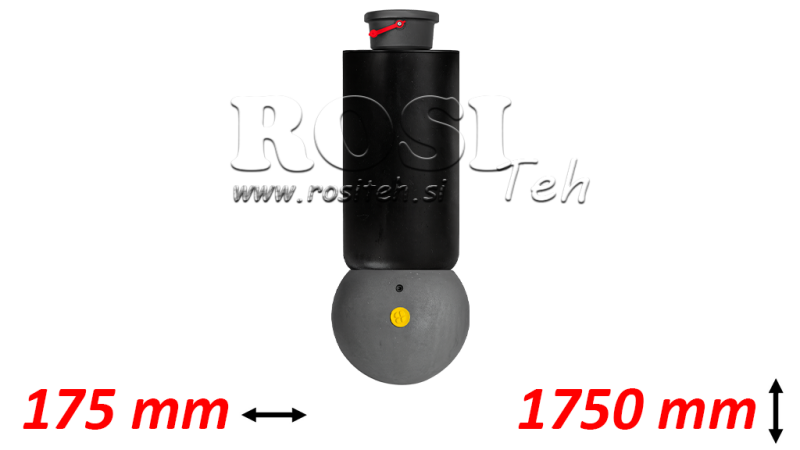 TELESKOPICKÝ VALEC - MEILLER KIPPER - 5 STUPŇOV 175 mm 15 ton - ZDVIH 1750 mm