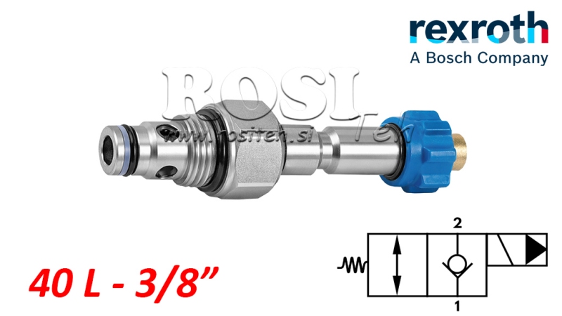 HYDRAULICKÝ OTVORENÝ ELEKTROMAGNETICKÝ OVLÁDAČ PRE 2-CESTNÝ VENTIL REXROTH 3/8 40 LIT