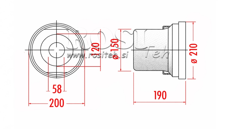 KARDANSKYDD PVC 210x190x150