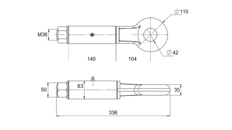 SVIVELKROK FI42 106kN (E13 CERTIFIKAT)