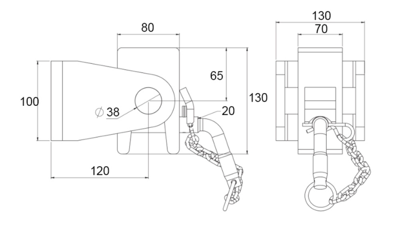 TIPPKASSE BRAKETT 80x100 - GAFFELTYPE - ECO