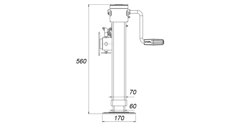 LEGGI DI SUPPORTO FILETTATO CON FLANGIA 300MM - 3.000KG