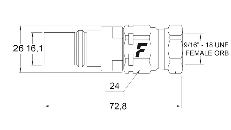 MALE QUICK COUPLING FOR MULTI-FASTER 1/4 MOBILE PART