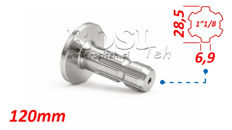 KARDANOVÝ ADAPTÉR S PRÍRUBOU 1-1/8 (120 mm)