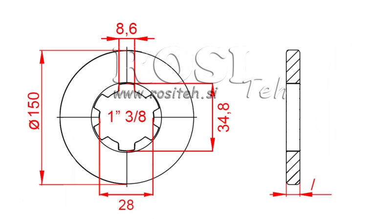 KARDANOVÝ ADAPTÉR S PRÍRUBOU A ČAPOM 1-3/4 (80 mm)