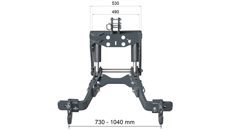 KOMPLETNÝ TROJBODOVÝ ZÁVES NA TRAKTOR UNIVERZÁLNY FLEX 2KAT PRE TRAKTOR 1500kg