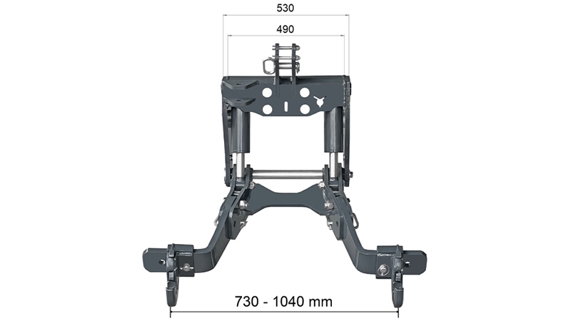 UNIVERZÁLIS FRONT HIDRAULIKA CAT. 2 - FLEX TRAKTORHOZ 1500 KG (RAL AZ ÖN VÁLASZTÁSA SZERINT)