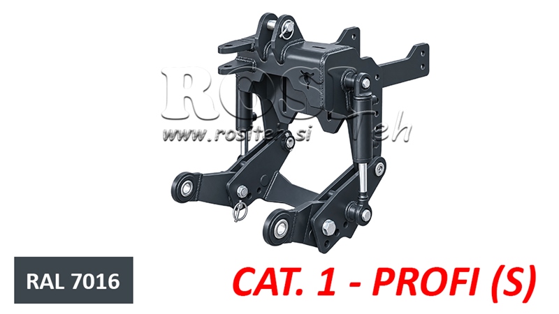 KOMPLETNÝ TROJBODOVÝ ZÁVES UNIVERZÁLNY CAT. 1 - PROFI STANDARD PRE TRAKTOR 800 KG