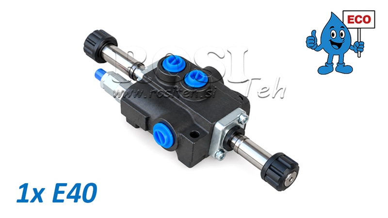 HYDRAULICKÝ ELEKTROMAGNETICKÝ VENTIL (BEZ CIEVOK) – 1-SEKČNÝ ROZVÁDZAČ 1xE40 ECO