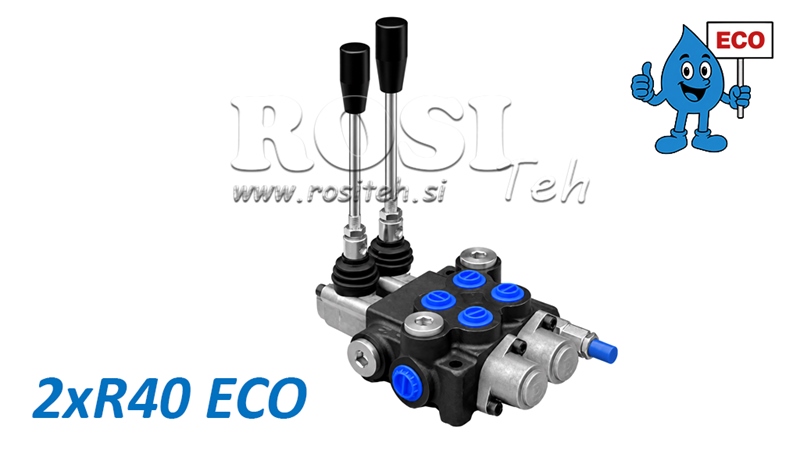 HYDRAULICKÝ RUČNÝ VENTIL – 2-SEKČNÝ ROZVÁDZAČ 2xR40 ECO
