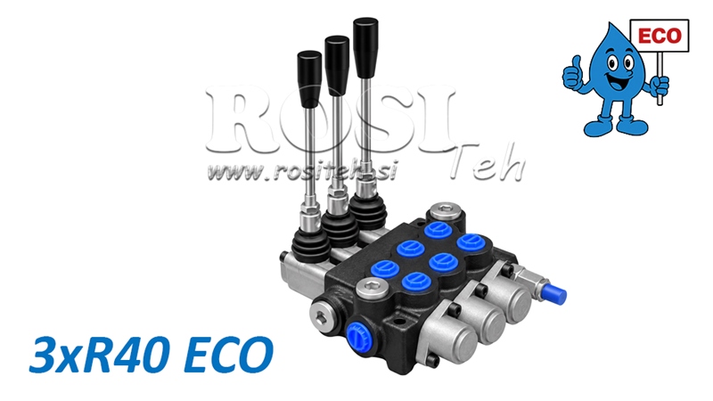HYDRAULICKÝ RUČNÝ VENTIL – 3-SEKČNÝ ROZVÁDZAČ 3xR40 ECO