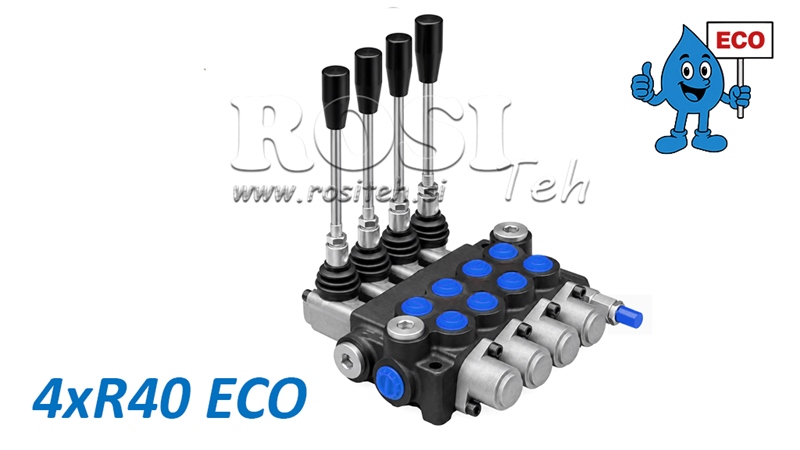 HYDRAULICKÝ RUČNÝ VENTIL – 4-SEKČNÝ ROZVÁDZAČ 4xR40 ECO